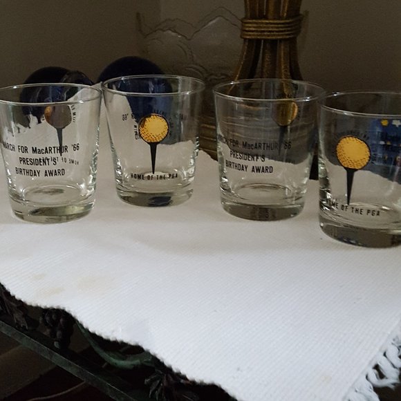 1966 PGA "March for MacArthur Presidents Birthday Award", 4, Highball glasses. - Picture 3 of 5